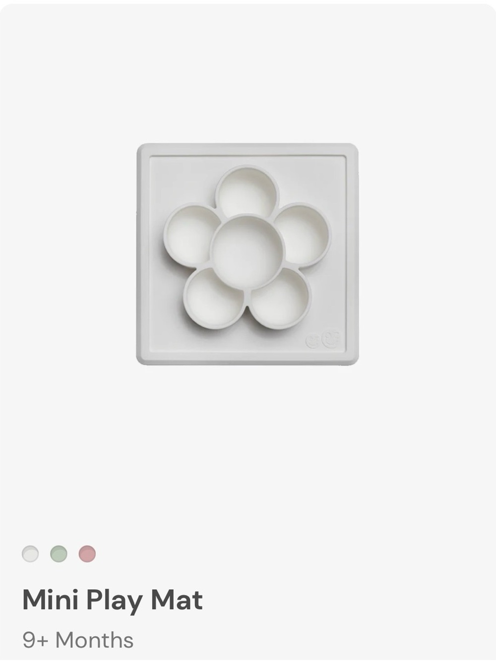 Ezpz Mini Play Mat.  White Silicone Flower Mini Placemat For Food or Crafts